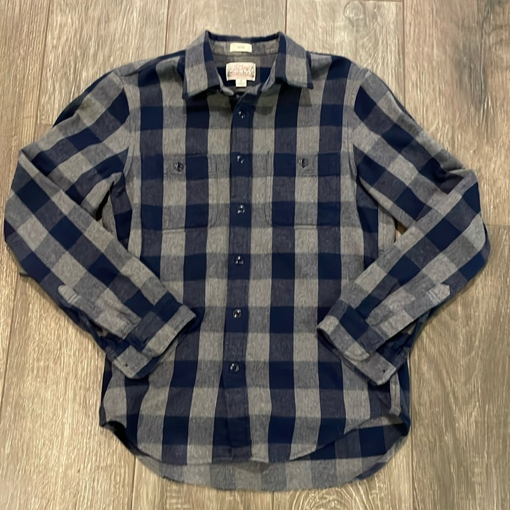 J. Crew Blue/Gray button down sweater flannel